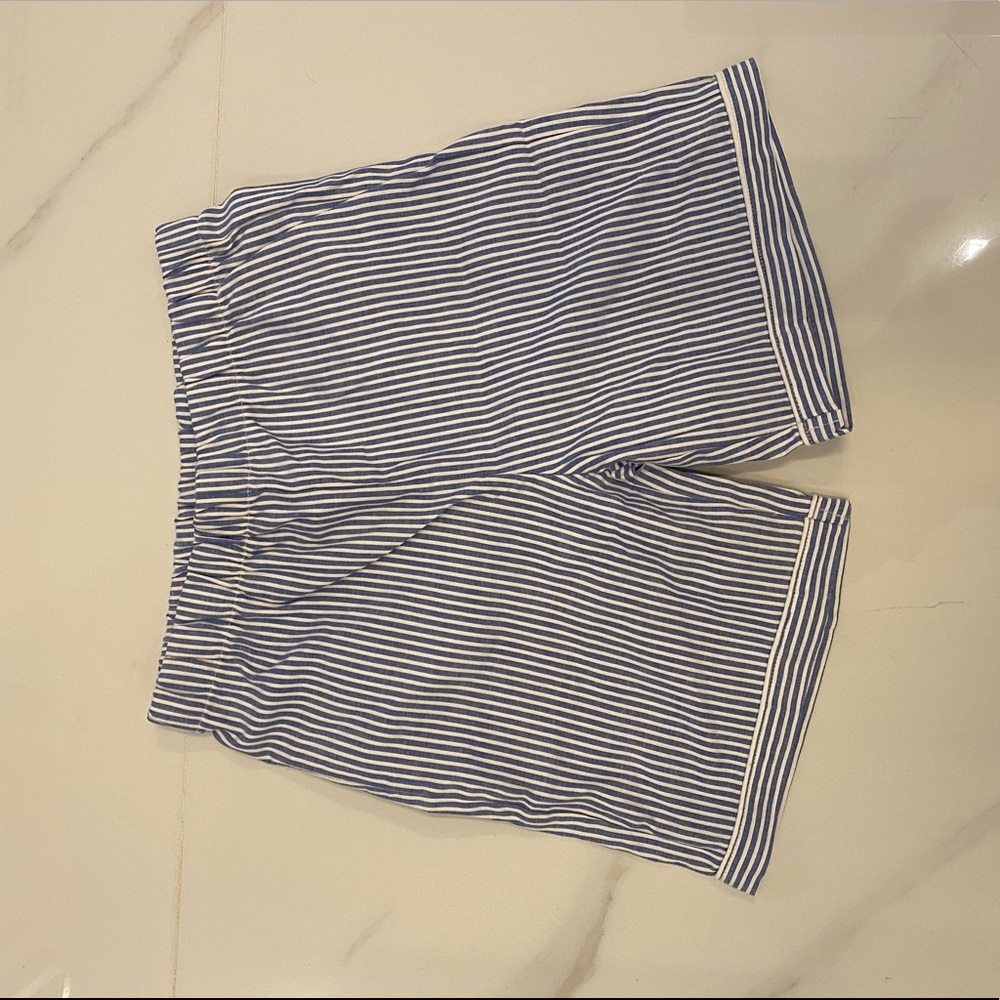 J.Crew Kids blue and white stripped pajama set size 12 - Picture 3 of 4
